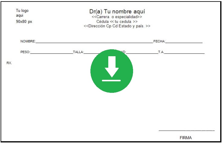 Introducir 64+ imagen recetas médicas para editar en word