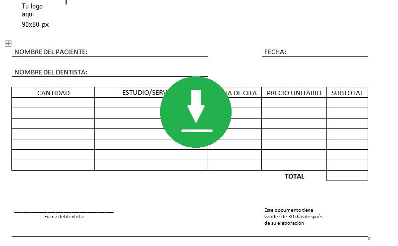 Descargar plantilla para presupuesto dental editable en word. – hr-dental .com